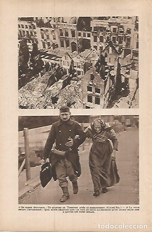 Postcards: LAMINA 12899: Termonde bombardeada - Varios
