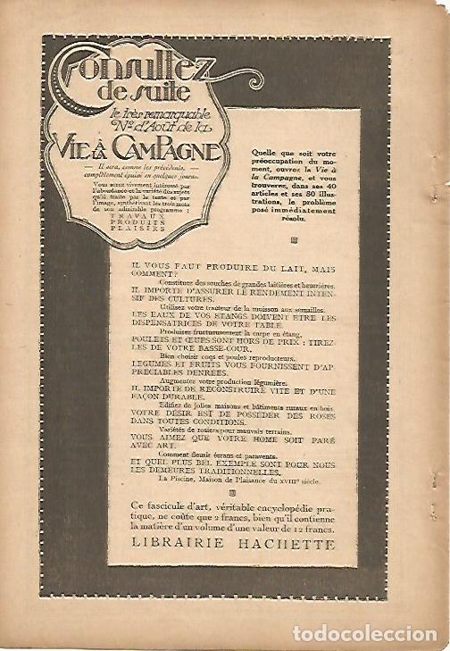 Postcards: LAMINA 12860: Publicidad del numero de agosto de La Vie a la Campagne - Varios