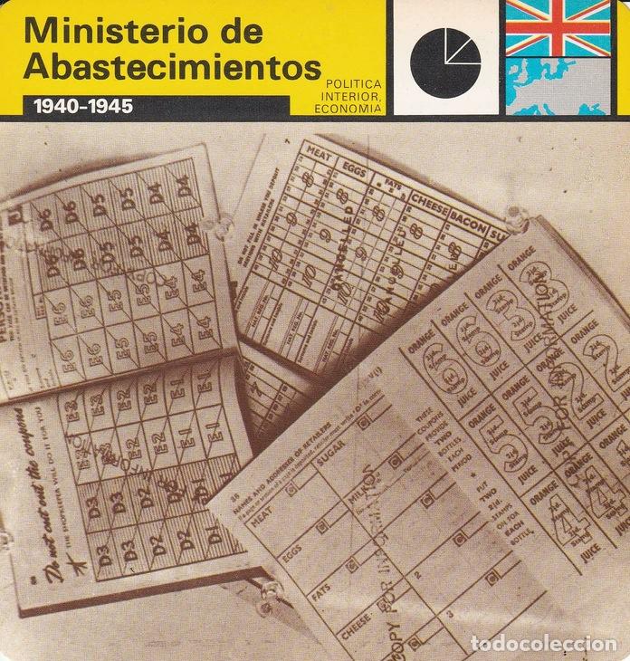 Postales: FICHA POLITICA INTERIOR ECONOMIA 43: MINISTERIO DE ABASTECIMIENTOS. 1940-1945 - Varios