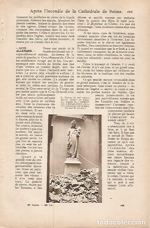 Postales: LAMINA 12906: La Virgen de Reims - Varios
