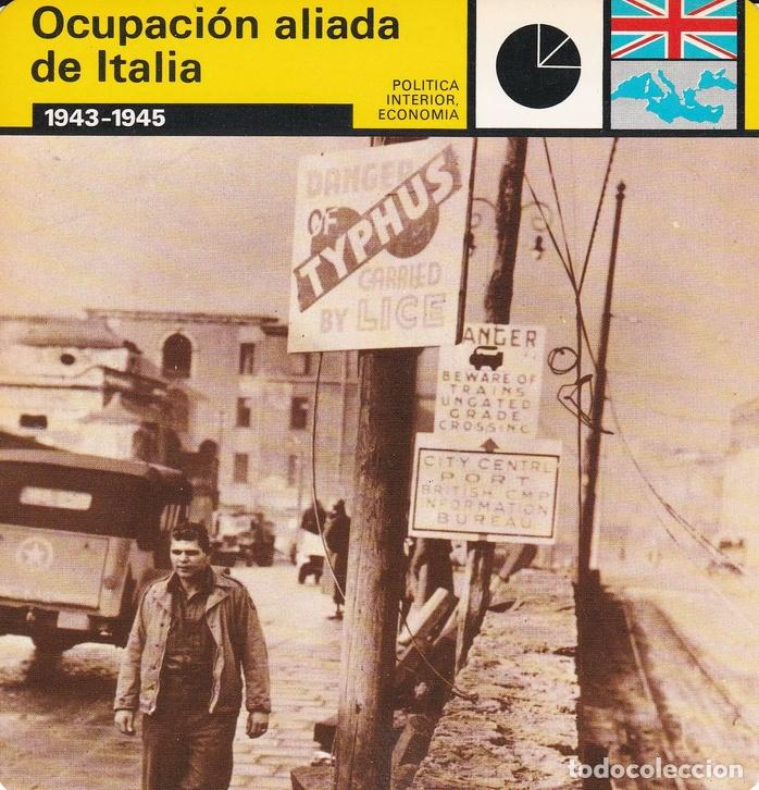 Postales: FICHA POLITICA INTERIOR ECONOMIA 53: OCUPACION ALIADA DE ITALIA. 1943-1945 - Varios