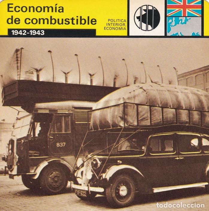 Postales: FICHA POLITICA INTERIOR ECONOMIA 58: ECONOMIA DE COMBUSTIBLE. 1942-1943 - Varios