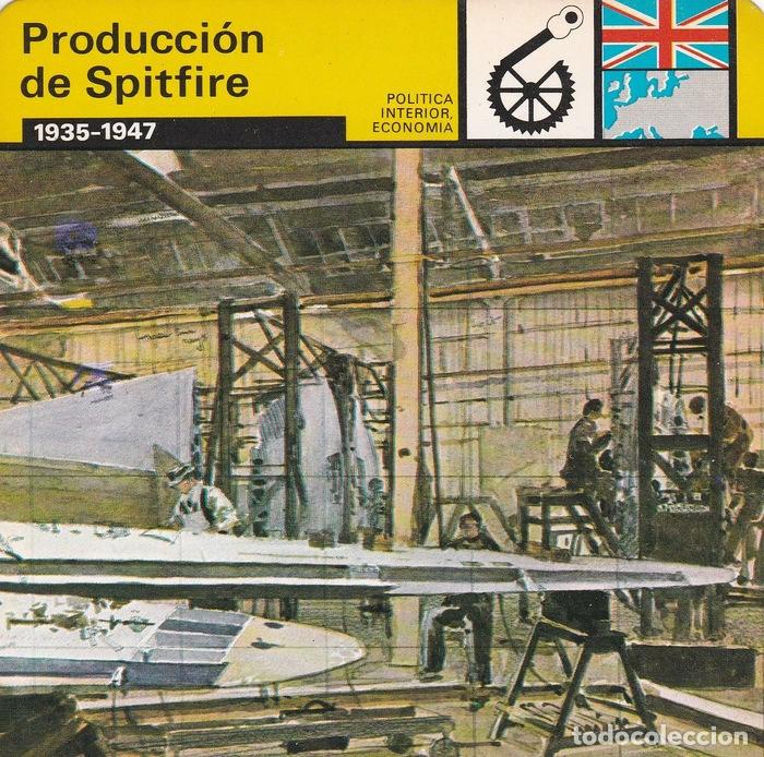 Postales: FICHA POLITICA INTERIOR ECONOMIA 20: PRODUCCION DE SPITFIRE. 1935-1947 - Varios