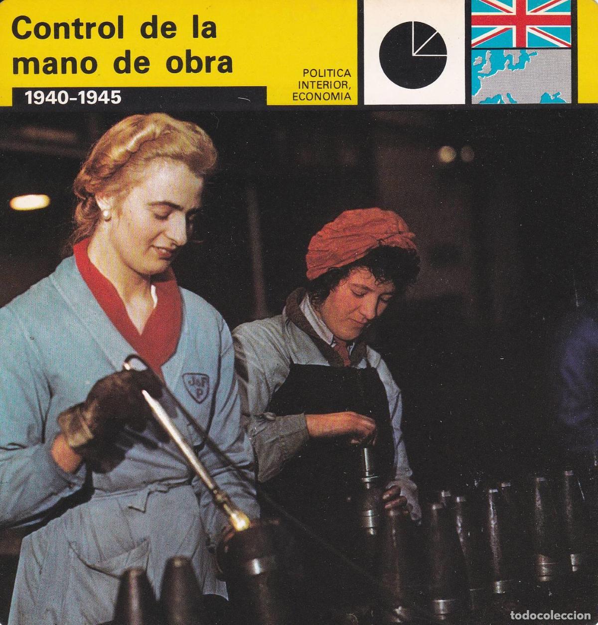 Postales: FICHA POLITICA INTERIOR ECONOMIA 45: CONTROL DE LA MANO DE OBRA. 1940-1945 - Varios
