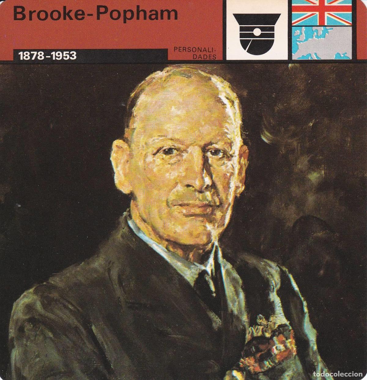 Postales: FICHA PERSONALIDADES 153: BROOKE-POPHAM. 1878-1953 - Varios