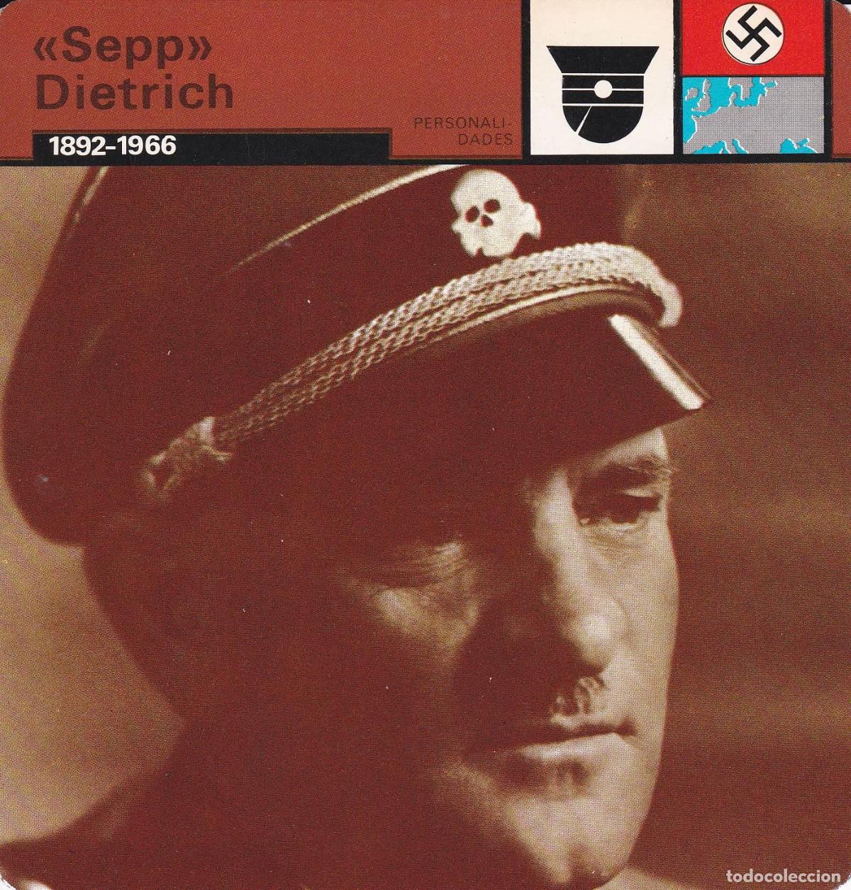 Postales: FICHA PERSONALIDADES 107: SEPP DIETRICH. 1892-1966 - Varios