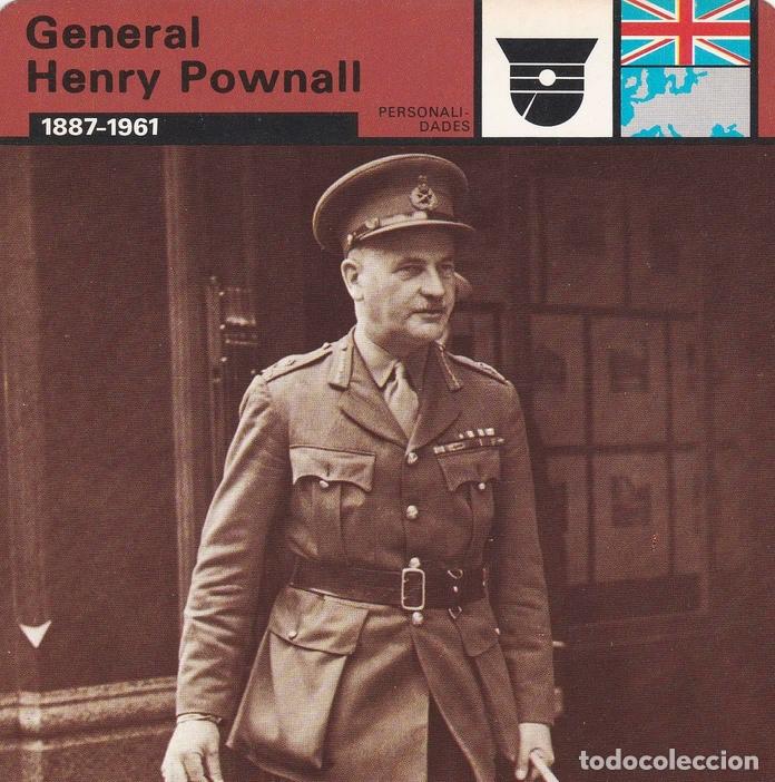 Postcards: FICHA PERSONALIDADES 166: GENERAL HENRY POWNALL. 1887-1961 - Varios
