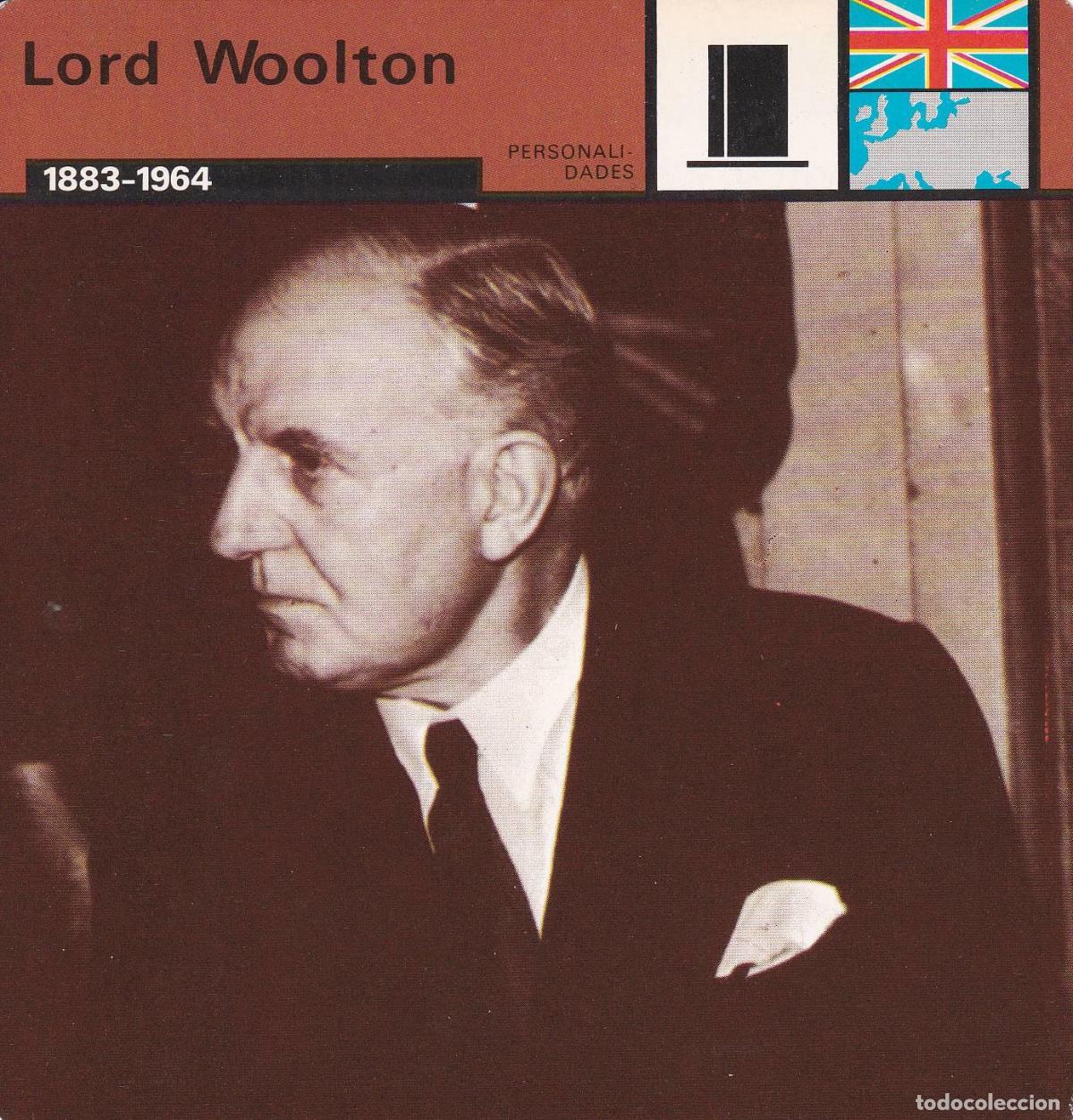 Cartoline: FICHA PERSONALIDADES 199: LORD WOOLTON. 1883-1964 - Varios