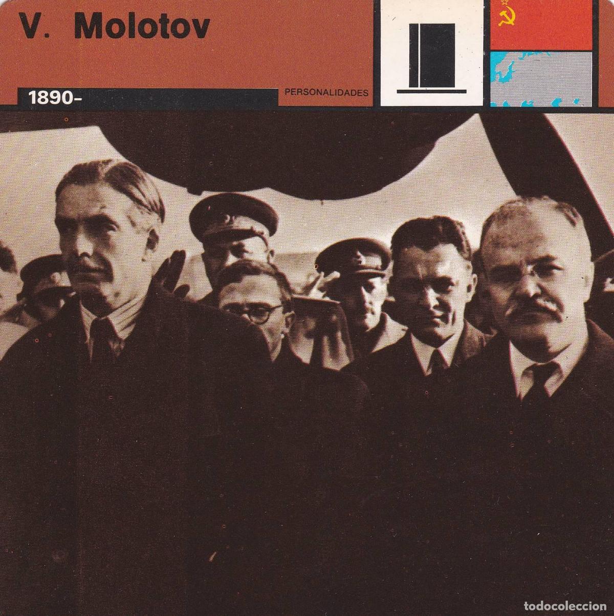 Postcards: FICHA PERSONALIDADES 258: V. MOLOTOV. 1890 - Varios