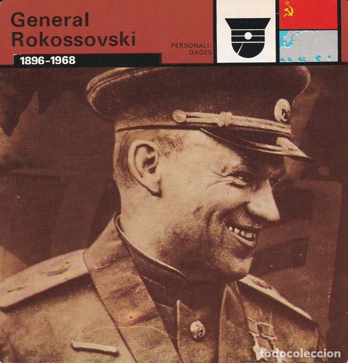 Postcards: FICHA PERSONALIDADES 245: GENERAL ROKOSSOVSKI. 1896-1968 - Varios