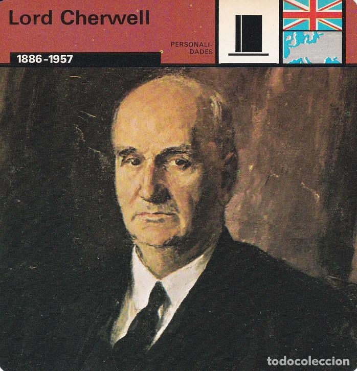 Postcards: FICHA PERSONALIDADES 201: LORD CHERWELL. 1886-1957 - Varios