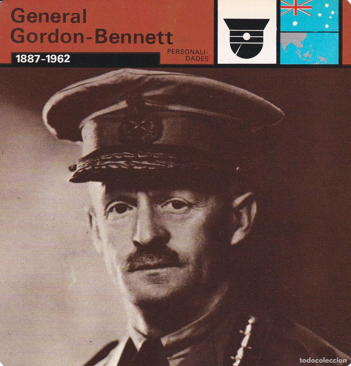 Postcards: FICHA PERSONALIDADES 299: GENERAL GORDON- BENNETT. 1887-1962 - Varios