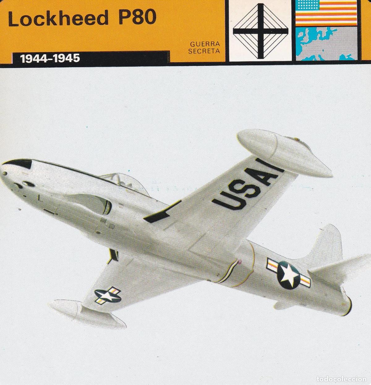 Cartoline: FICHA GUERRA SECRETA 367: LOCKHEED P80. 1944-1945 - Varios