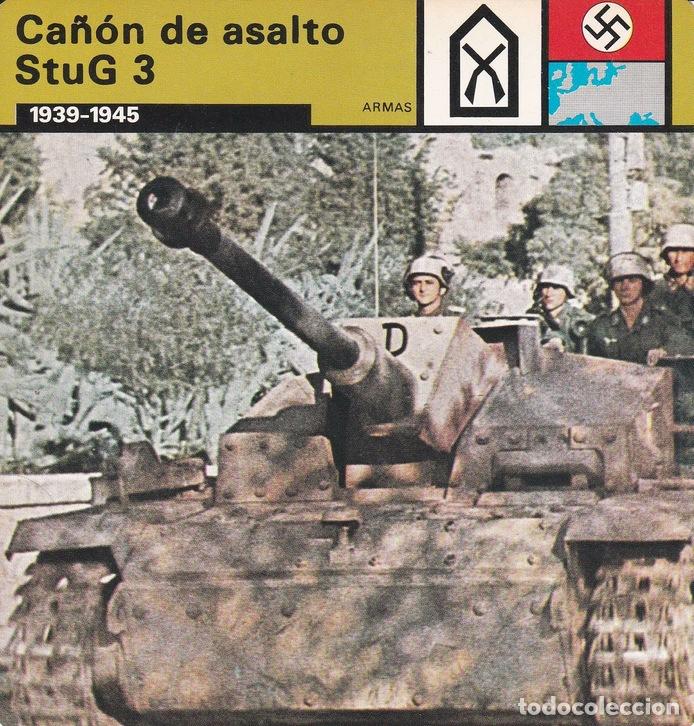 Cartoline: FICHA ARMAS 391: CA&Ntilde;ON DE ASALTO STUG 3. 1939-1945 - Varios