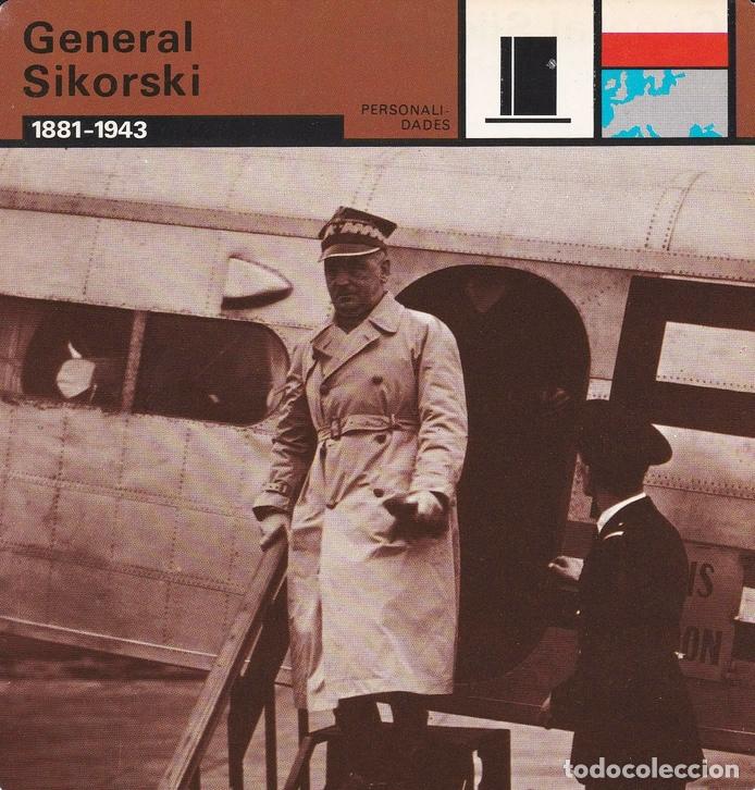 Cartoline: FICHA PERSONALIDADES 303: GENERAL SIKORSKI. 1881-1943 - Varios
