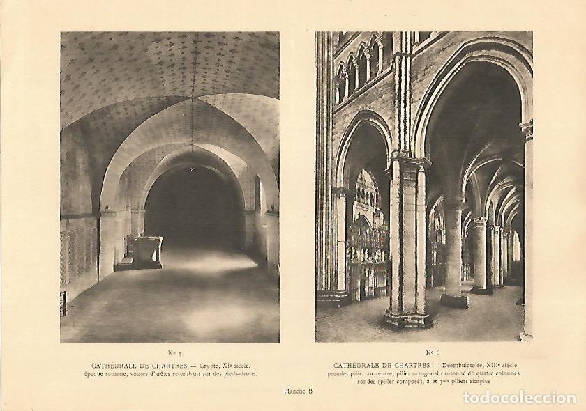 Cartoline: LAMINA 12926: Catedral de Chartres cripta e interior - Etienne Houvet