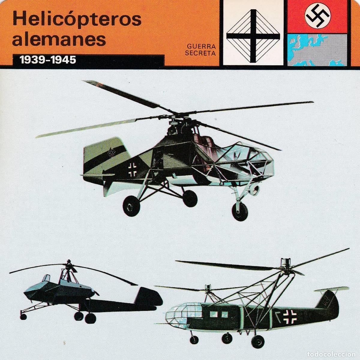 Cartoline: FICHA GUERRA SECRETA 332: HELICOPTEROS ALEMANES. 1939-1945 - Varios