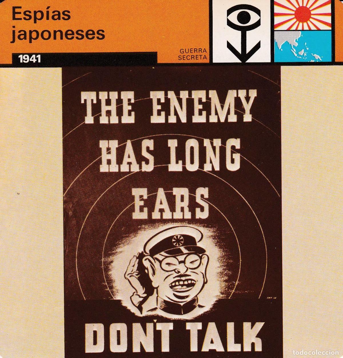 Postcards: FICHA GUERRA SECRETA 339: ESPIAS JAPONESES. 1941 - Varios