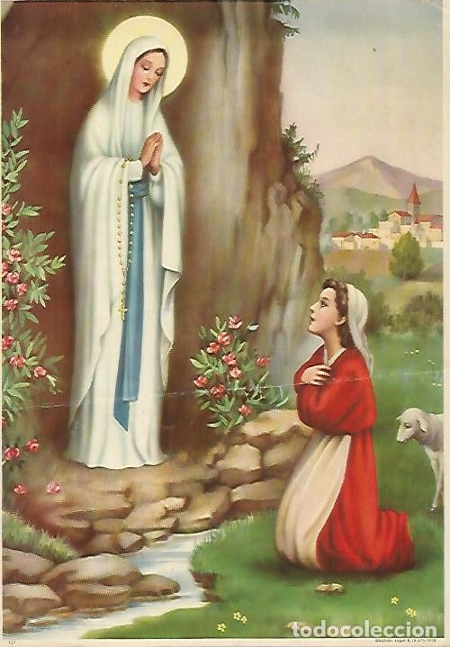 Postales: LAMINA 13058: La Virgen de Lourdes numero X-83 - Varios