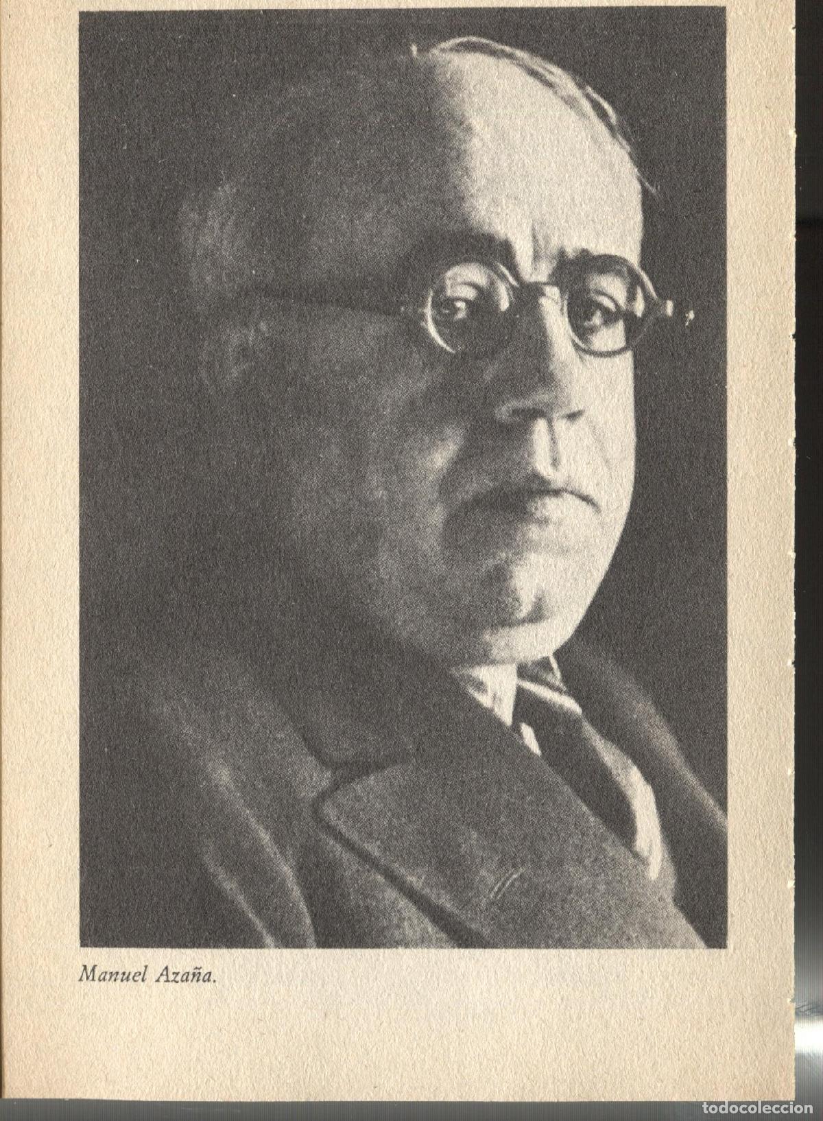 Cartoline: Lamina 42: Historia de Espa&ntilde;a: Manuel Aza&ntilde;a