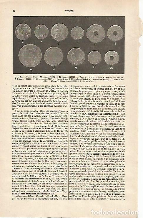 Cartes Postales: LAMINA ESPASA 31731: Monedas de Tunez - Varios