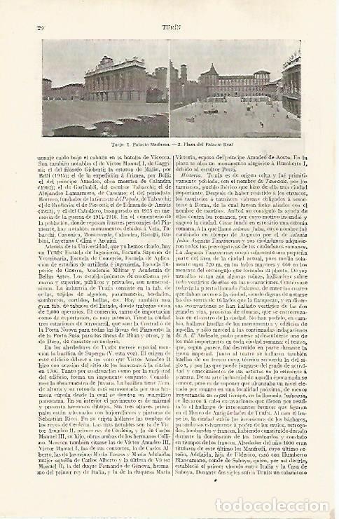 Cartes Postales: LAMINA ESPASA 31764: Palacio Madama y Palacio Real en Turin - Varios
