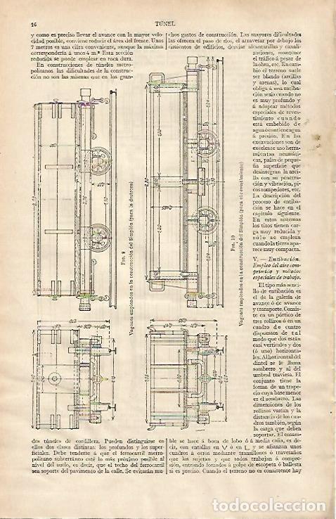 Cartes Postales: LAMINA ESPASA 31722: Vagones usados en el tunel de Simplon - Varios