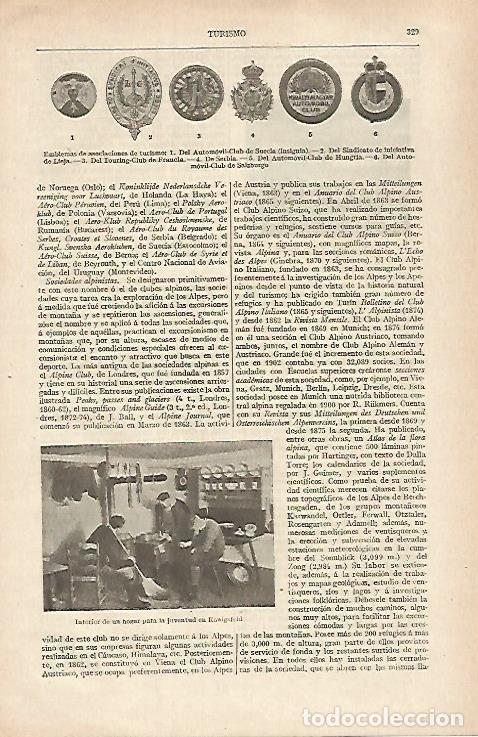 Cartes Postales: LAMINA ESPASA 31776: Eblemas de asociaciones de turismo - Varios