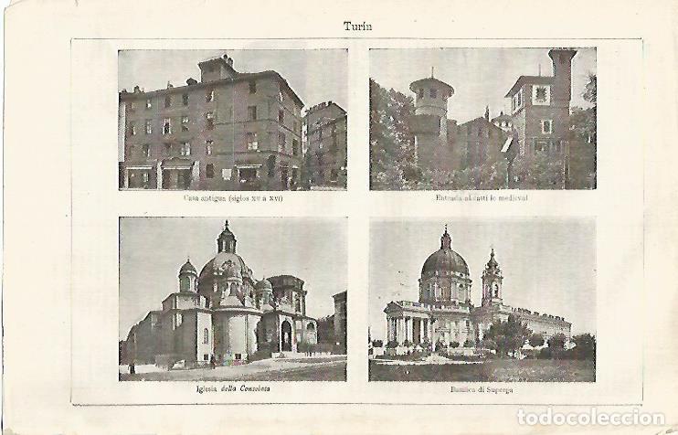 Cartes Postales: LAMINA ESPASA 31758: Vistas de Turin - Varios
