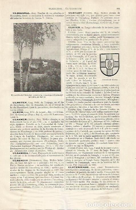 Cartoline: LAMINA ESPASA 31860: Castillo de Ulriskdal Suecia - Varios