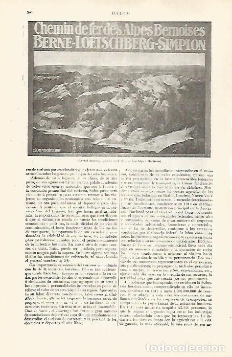 Cartoline: LAMINA ESPASA 31793: Publicidad de los Alpes Suizos - Varios