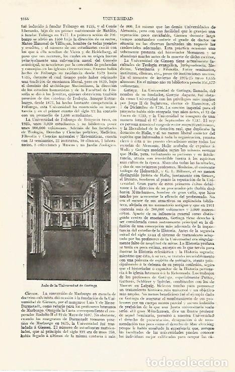 Postais: LAMINA ESPASA 31877: Aula de la Universidad de Gotinga - Varios