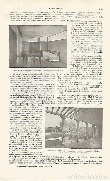 Postais: LAMINA ESPASA 31887: Ciudad Universitaria de Paris - Varios