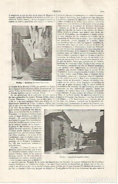 Postais: LAMINA ESPASA 31926: Escaleras de Santa Margarita en Urbino Italia - Varios