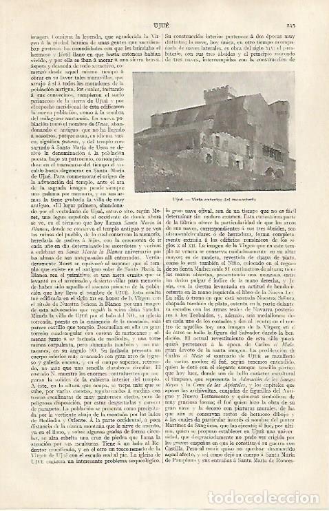 Postais: LAMINA ESPASA 31854: Monasterio de Ujue Navarra - Varios