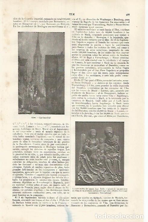 Postais: LAMINA ESPASA 31859: Dibujo de la catedral de Ulm - Varios