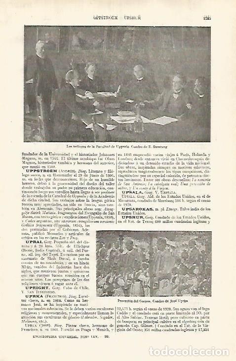 Postais: LAMINA ESPASA 31912: Los teologos de la Facultad de Upsala por Stenberg - Varios