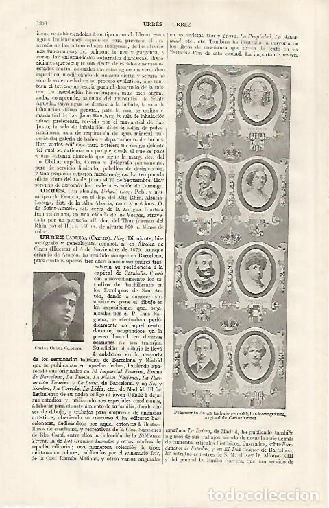 Postais: LAMINA ESPASA 31923: Trabajo de genealogia de Carlos Urbez - Varios
