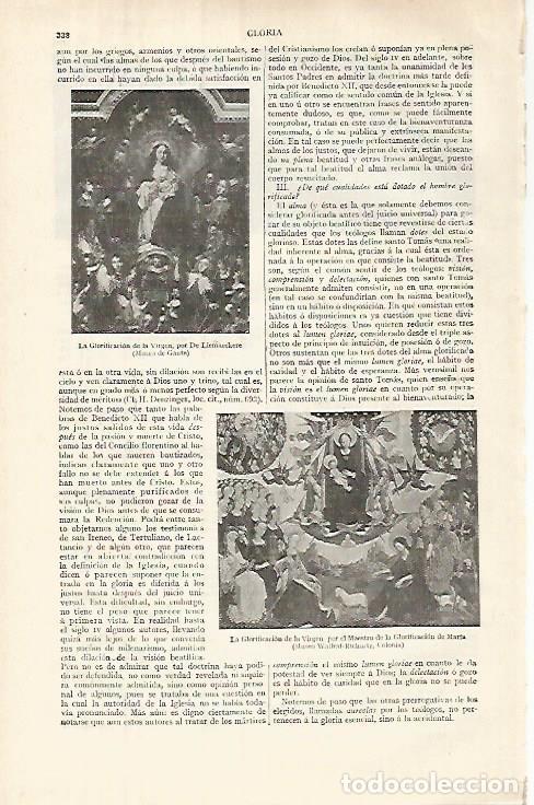 Postais: LAMINA ESPASA 32007: La Glorificacion de la Virgen por De Liemneckere - Varios