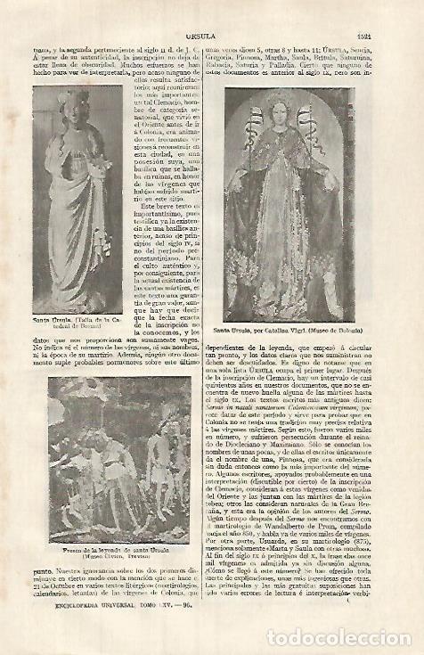 Postais: LAMINA ESPASA 31940: Santa Ursula - Varios