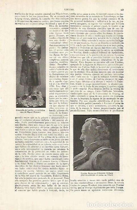 Postais: LAMINA ESPASA 32018: Estatuilla de Goethe por Powolny - Varios