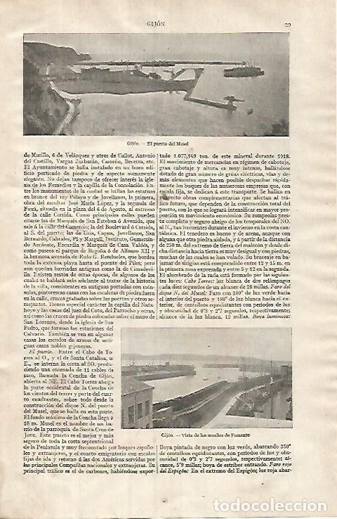 Postais: LAMINA ESPASA 31955: Puerto del Musel en Gijon - Varios