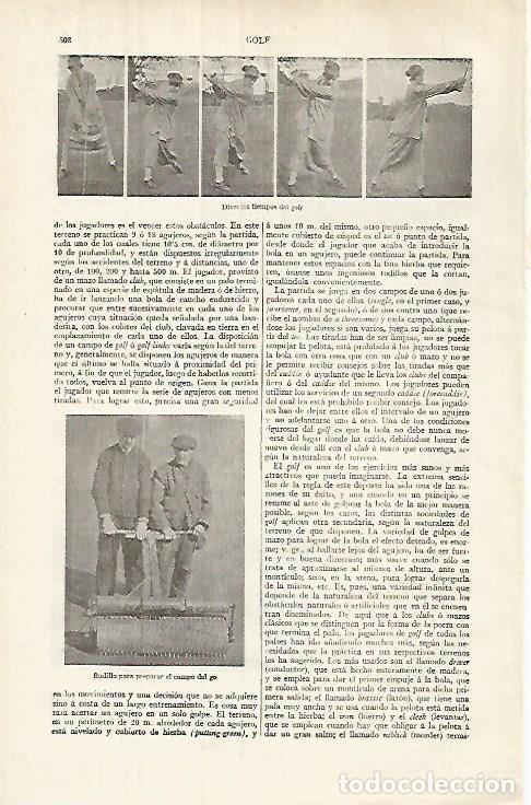 Postais: LAMINA ESPASA 32028: Diversos tiempos del golf - Varios