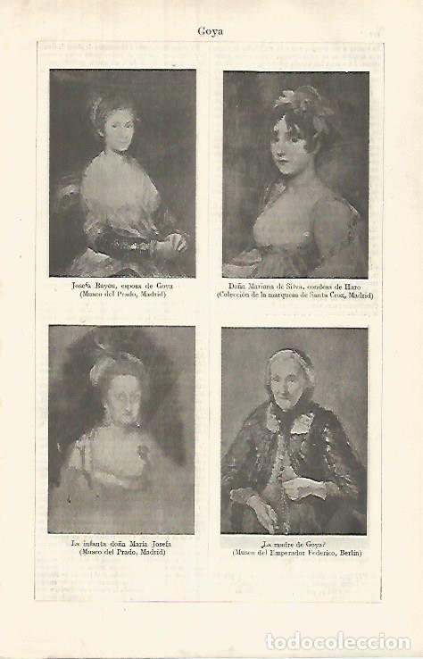 Postais: LAMINA ESPASA 32063: Retratos femeninos pintados por Goya - Varios