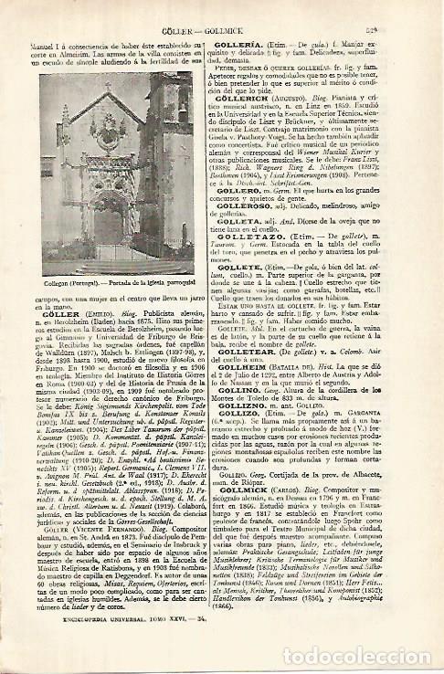 Cartes Postales: LAMINA ESPASA 32032: Iglesia de Gollegan Portugal - Varios