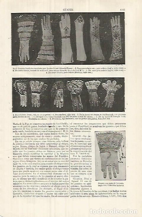 Postais: LAMINA ESPASA 32189: Guantes bordados y masculinos - Varios