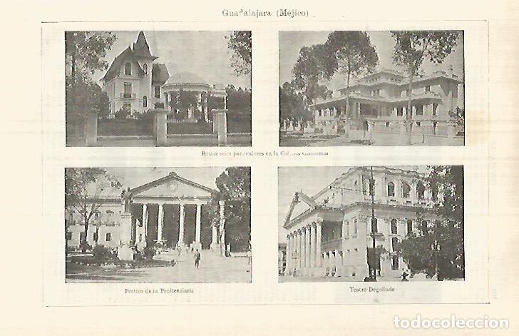 Postais: LAMINA ESPASA 32164: Colonia Reforma Teatro Degollado y Penitenciaria en Guadalajara Mexico - Vario