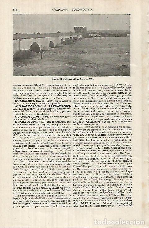 Postais: LAMINA ESPASA 32169: Riada del Guadalquivir en 1912 - Varios