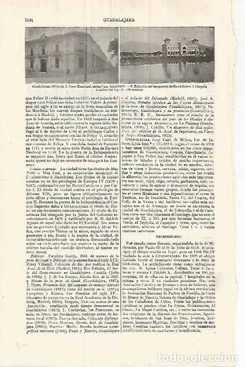 Postais: LAMINA ESPASA 32161: Casa Arzobispal estacion de tren en Guadalajara Mexico - Varios