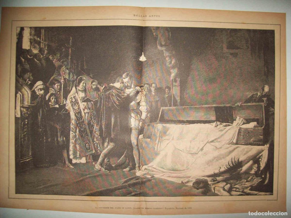 Postales: LAMINA 13436: La conversion del Duque de Gandia, por Moreno Carbonero - Varios